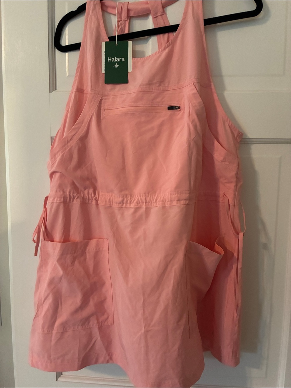 HALARA Coral Pink Utility Romper Jumpsuit